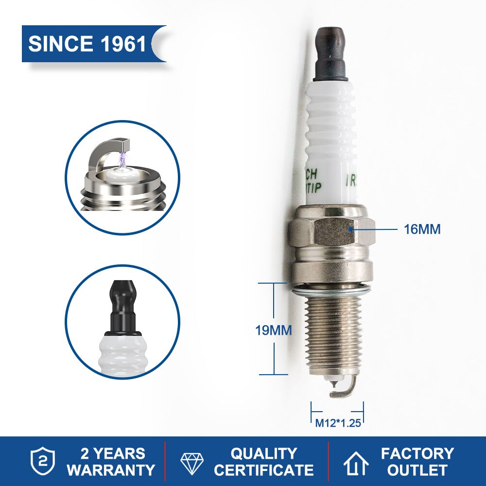 Denso IXU27 Spark Plug Replacement Iridium Platinum Torch Brand DK9RTIP Candle IKR9H8 Champion A49GC Engines Components