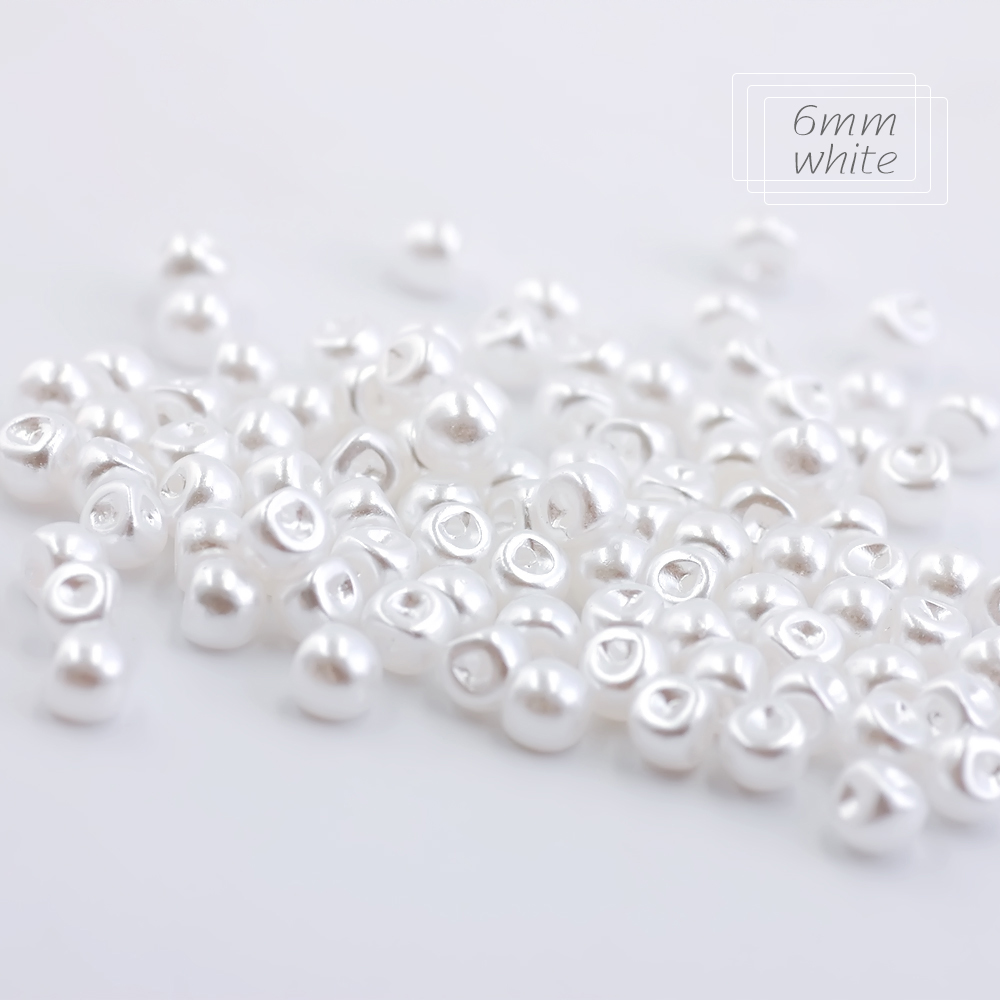 Botones de costura Hisenlee de 6 tamaños, botones redondos de perlas de plástico con agujero lateral, 6mm, 8mm, 9mm, 10mm, 12mm, 14mm, accesorios blancos/Marfil, 100 Uds.: Latón envejecido