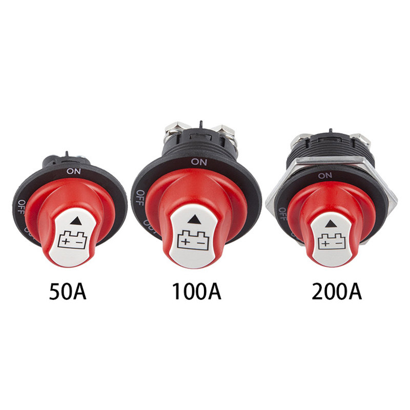 50A 100A 200A 300A Car Battery Disconnect Cut Off Kill Switch Rotary 12V 24V DC Power Isolator Auto Motorcycle Boat Accessories