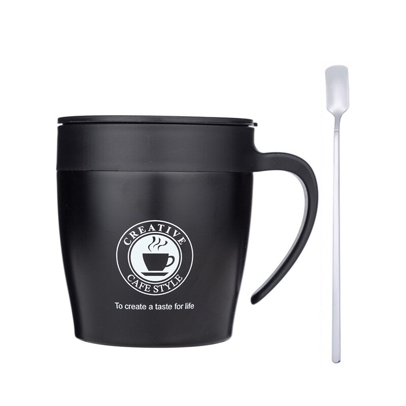 UNITOR 330ml Travel Mug Eco Friendly Stainless Steel Tumbler Coffee Cup Tea Mug Vacuum Insulated Office Cup Travel Coffee Mug: Black