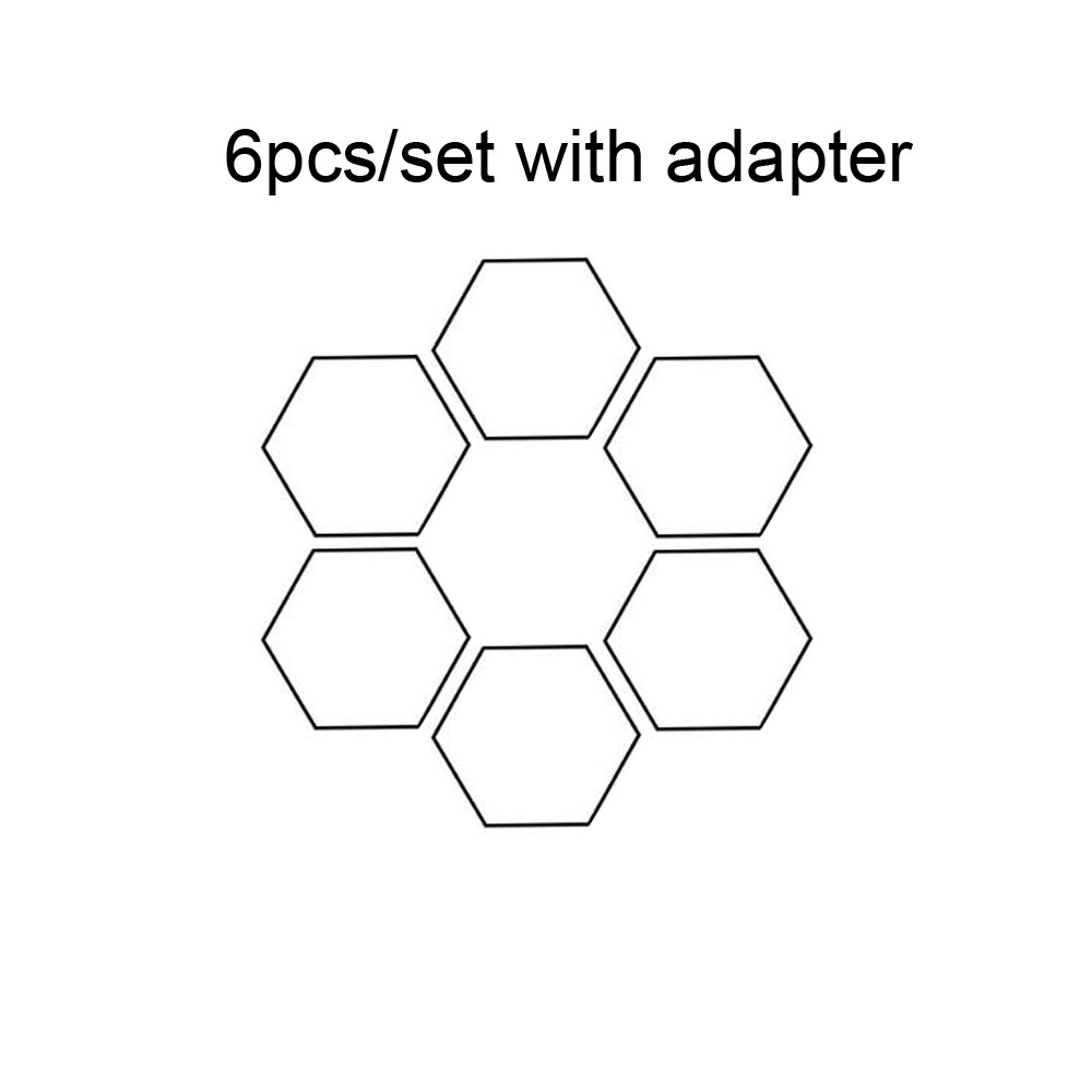 Nueva iluminación sensible al tacto colorida lámpara cuántica Modular luces de noche LED lámparas de montaje magnético Hexagonal decoración de pared Lampara: 6pcs set White