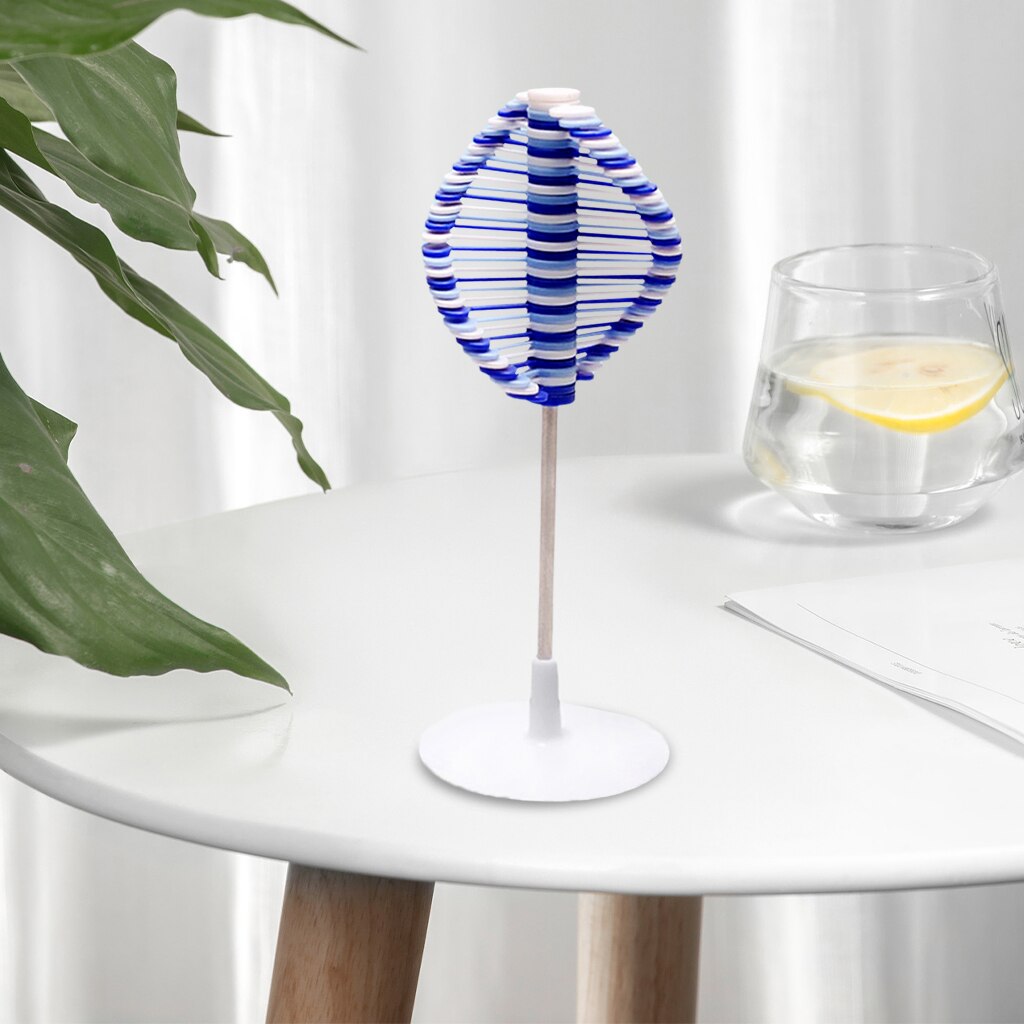 Grappige Fidget Spiraal Lolly Speelgoed, Stim Zintuiglijke Stress Reliever, Spinning, Kinderen Volwassen Bureau Speelgoed Ornamenten: Blue