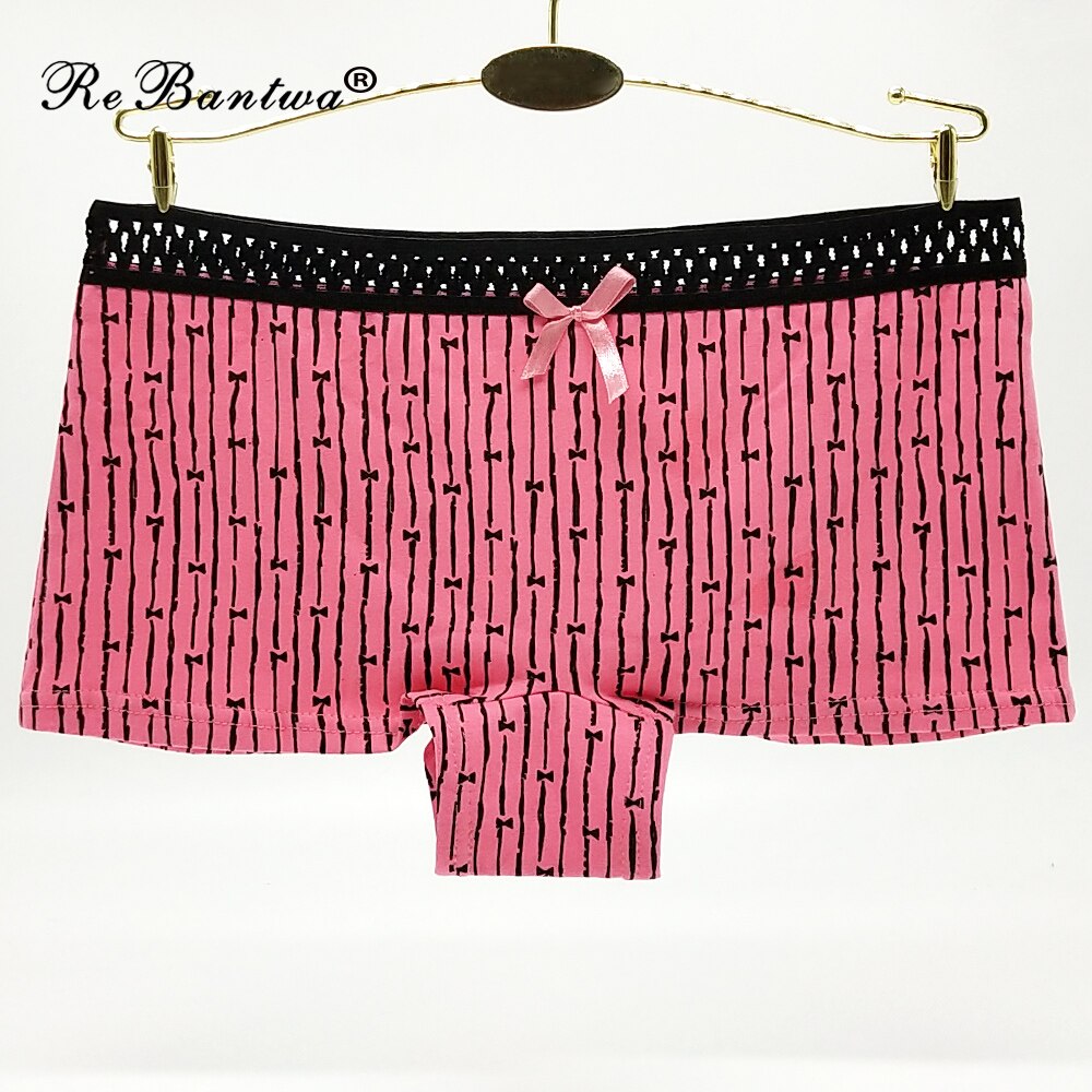 Femme Boyshorts Woman Underwear Print Boyshort Sexy Briefs Stripe Underpants Female Panties Cotton Knickers Lingerie Hipster