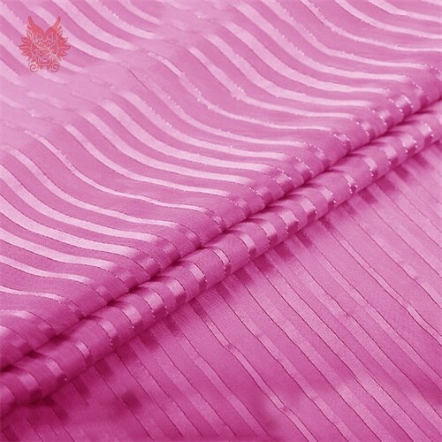 Lujo lurex stripe brocado 100% tela de seda pura para vestido de 8mm SEDA natural tissu tecidos stoffen telas para coser SP5255: Rose red per pic