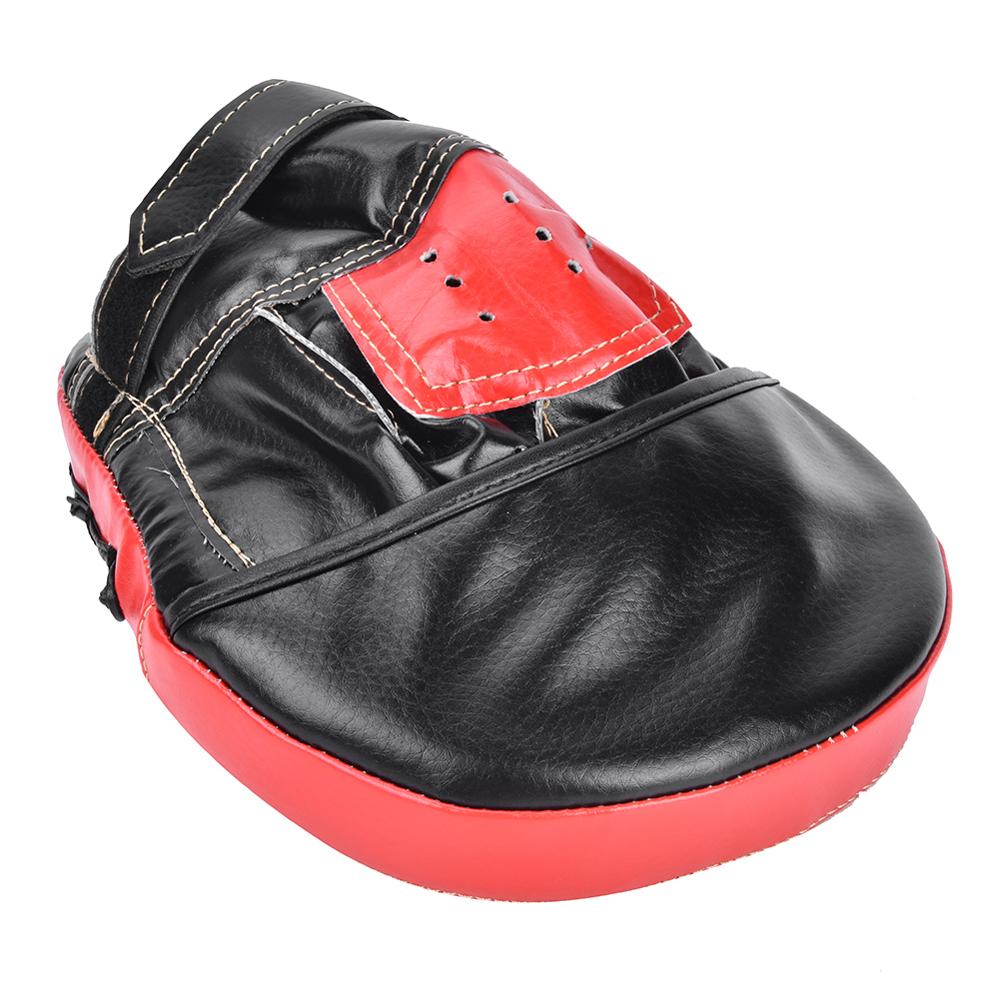Kick Boxing Target Pad Gloves Leather Curved Boxing Hand Target Mitt Punching Pad Kickboxing Thai Training Pouch Bags