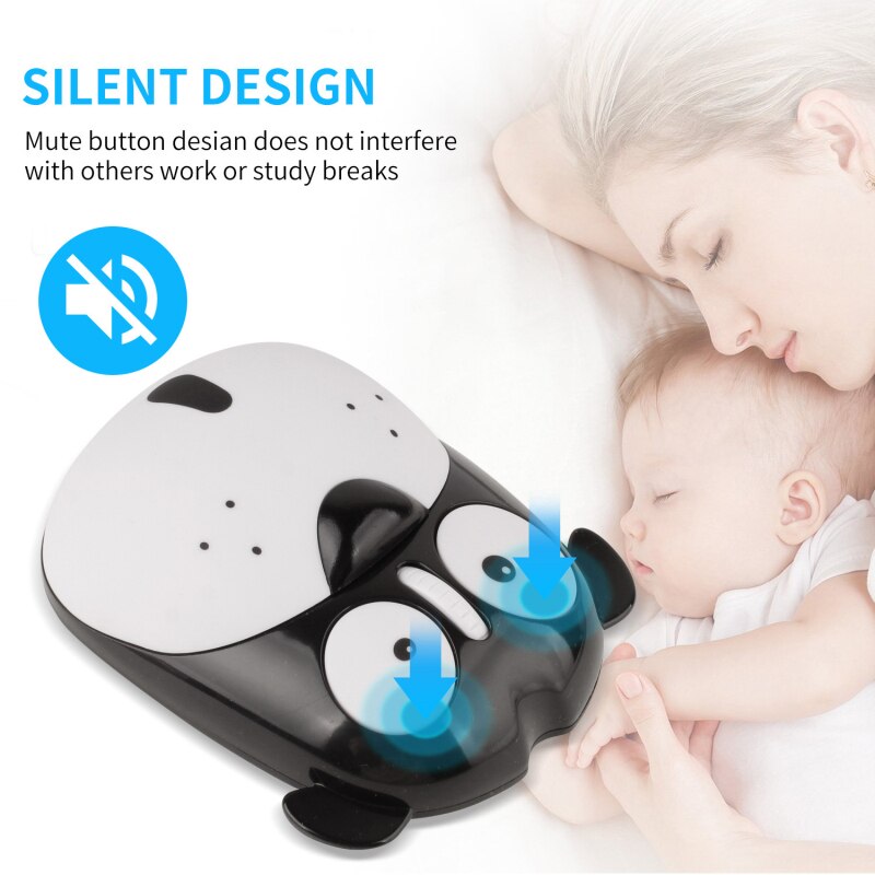 1pc Newest Power Saving Mute Rechargeable Wireless Mouse Cute Animal Puppy Mouse 2.4G Wireless Mouse Rechargeable Mouse