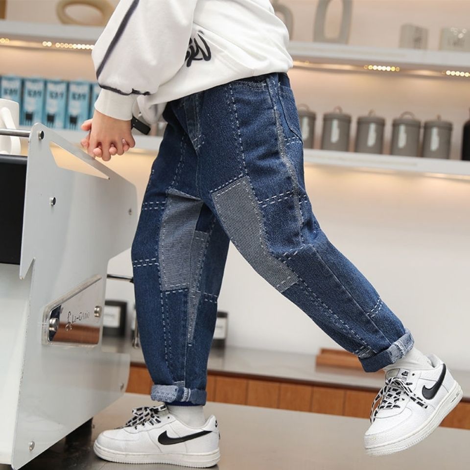 Pantalones vaqueros deportivos para niño, ropa para niño, talla 4, 5, 6, 7, 8, 9, 10, 11, 12