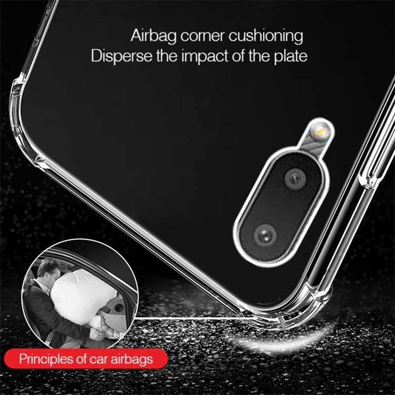 transparent airbag protect shell covers for samsung galaxy a02 a 02 sm-a022f/dsn 6.5'' phone case soft silicone shockproof coque