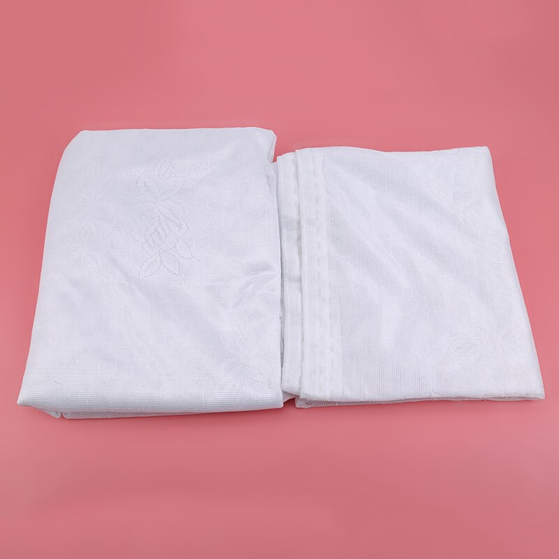 Cortinas De Cocina Caladas,Flores Bordadas Blancas Cortina Bistró,Bolsillo Para Barra,Panel De Cenefa De Cortina Corta De Algodón,Estilo Rural Para Cafetería,Baño,Ventana Pequeña,Armario ( Size : W125