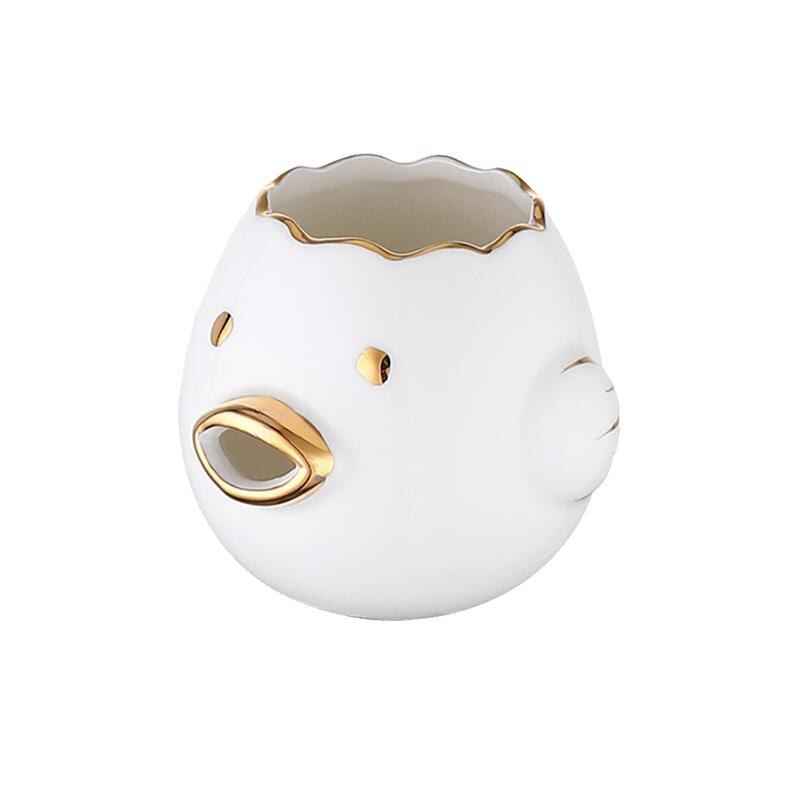 Cartoon Chicken Egg Yolk White Separator Ceramic Chick Shape Yolk Separator Protein Separation Egg Liquid Filter: White