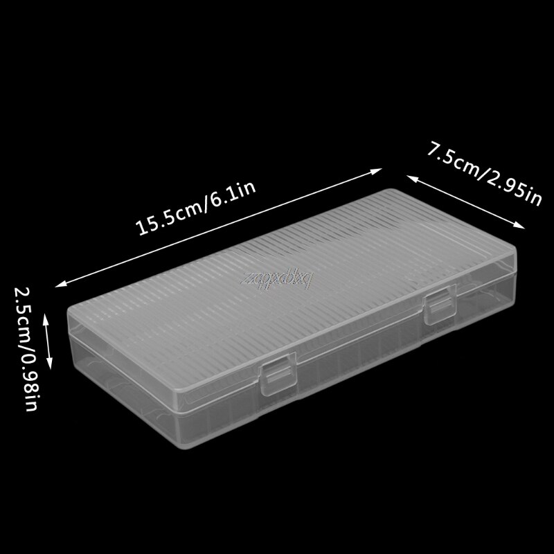 1pc 8X18650 Battery Holder Case 18650 PP Battery Storage Box with Hook Holder Transparent Strong Hard case Whosale