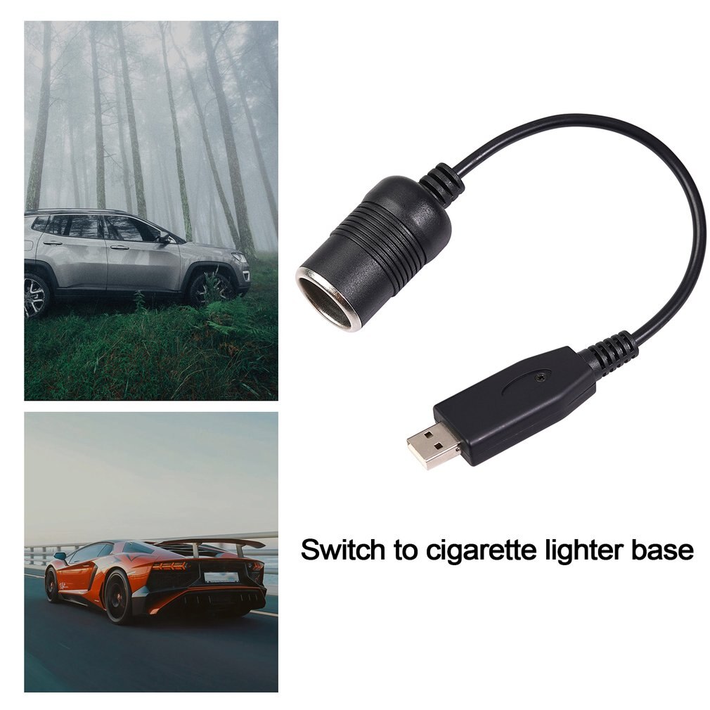 Converter Adapter Wired Controller Usb Port To 12v Boost Power Adapter Cable Car Cigarette Lighter Socket Female Power Cord