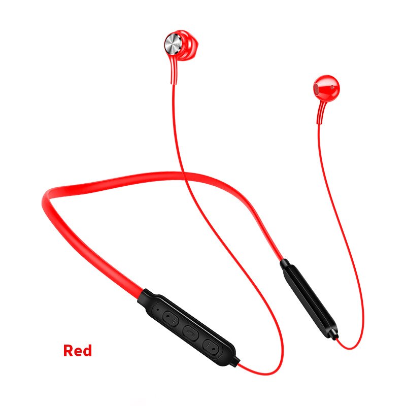 Bluetooth 5.0 g05 fone de ouvido estéreo magnético esportes ipx7 à prova dwireless água sem fio com microfone para andriod & ios: Vermelho