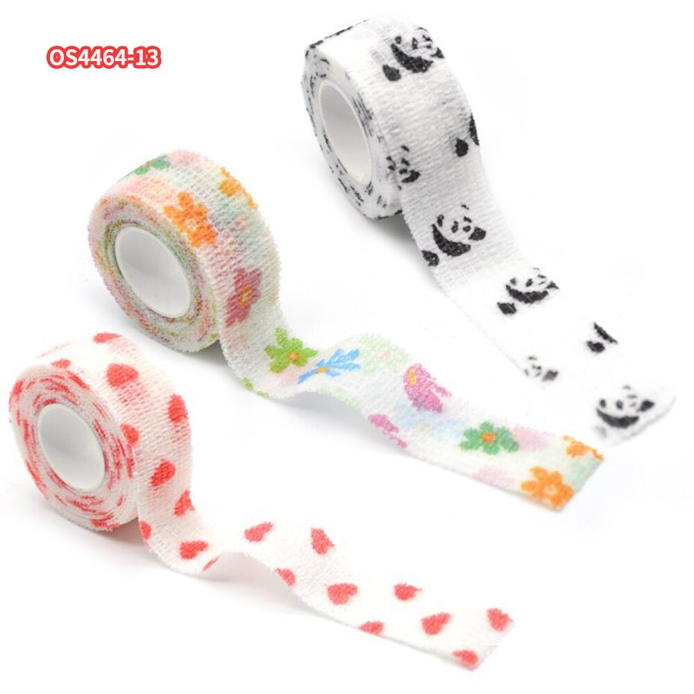 1 Roll Self Adherent Cohesive Wrap Bandage Non-Woven Bandage Calluses-Proof Breathable 1.0 Inch x 5 Yards for School Students: Set 2