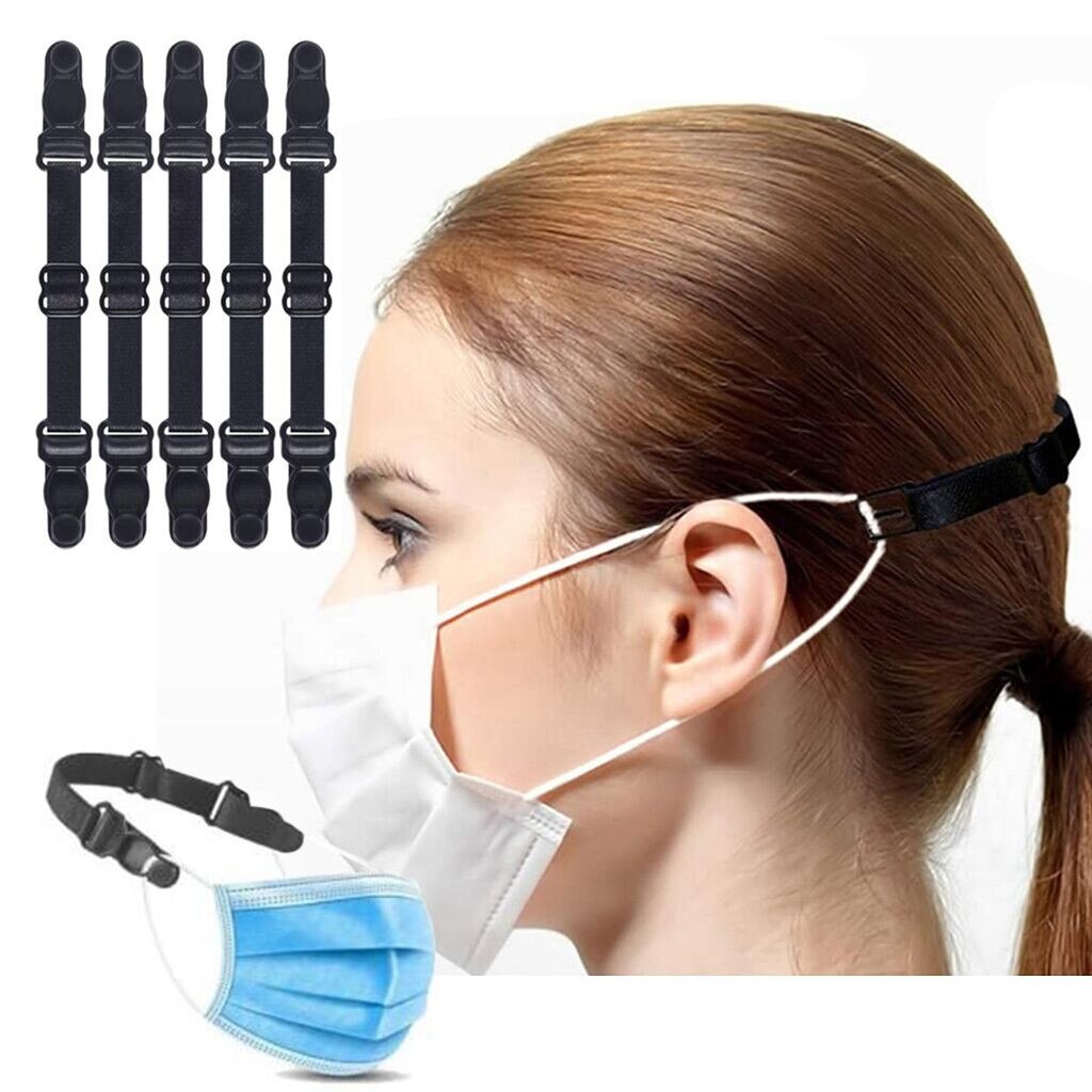 5Pcs Masker Oorhaak Verstelbare Oor Bandjes Extension Masker Grip Bevestiging Buckle Verstelbare Anti-Wurgen Oor Lijn Comfortabele, veilig