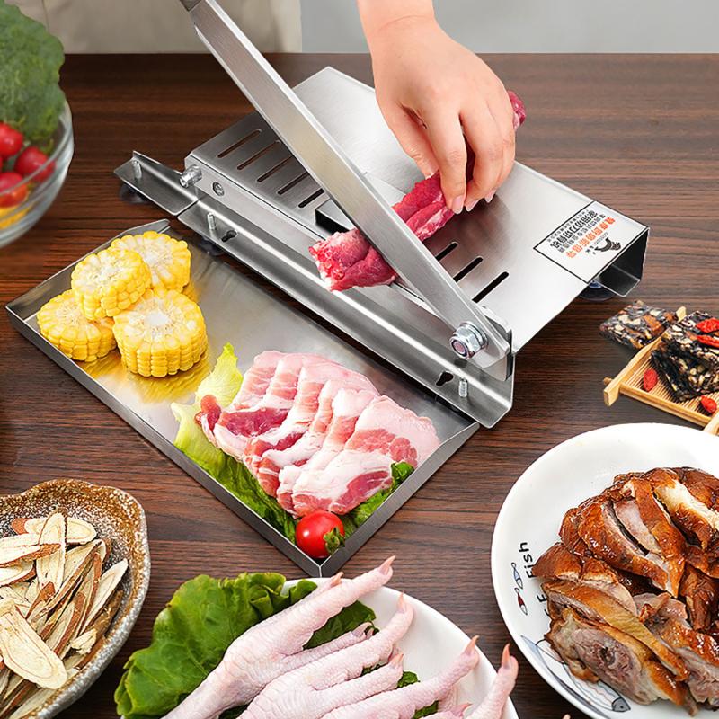 Edelstahl Fleisch Schneidemaschine essen Cutter Schneiden Maschine Automatische Fleisch Fütterung Manuelle Fleisch Schneidemaschine Nicht-Unterhose Griff essen Aktenvernichter