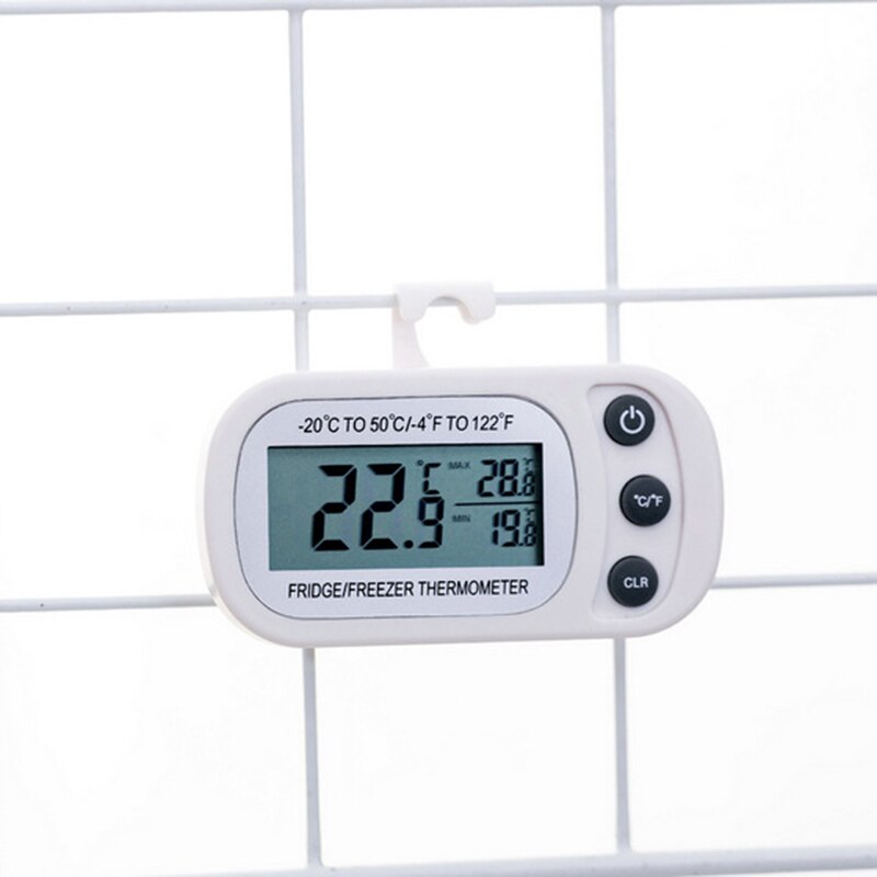 Digital Waterproof Refrigerator Freezer Room Thermometer Max/Min Record Function with Large LCD Display