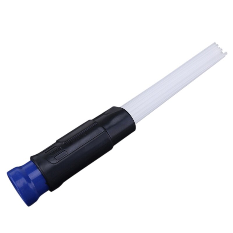 Universal mellemrum støvrenser fjerner husholdnings halmrør støvbørste bærbar støvsuger snavsbørste til smalle hjørner: Blå