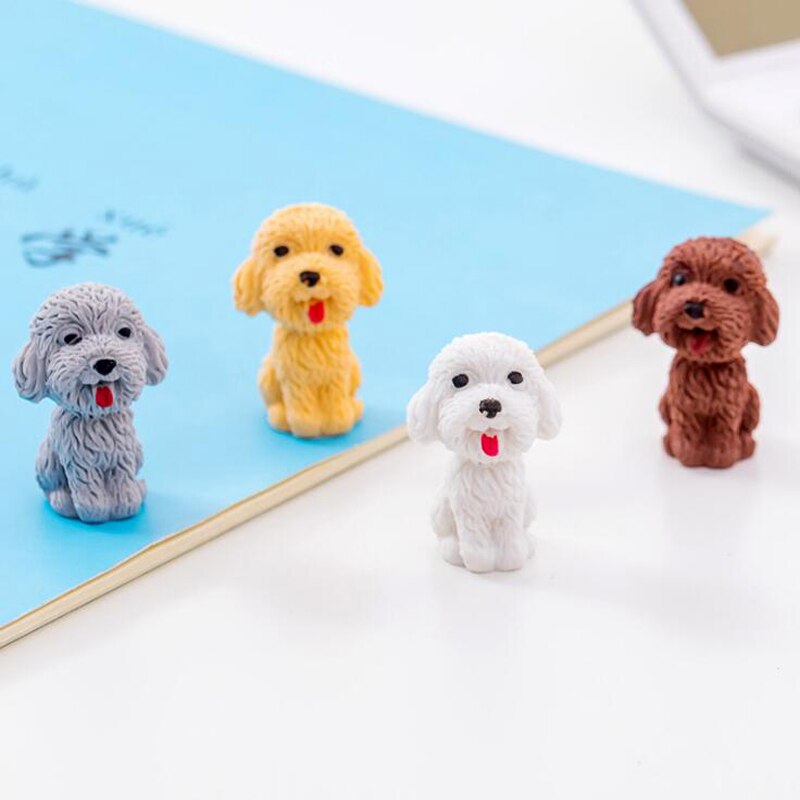 Nette Karikatur Teddy hund bleistift radiergummi Kreative Teddy Hund Schüler Bleistift Schreiben Zeichnung Korrektur Radiergummi Art Bleistift kappe