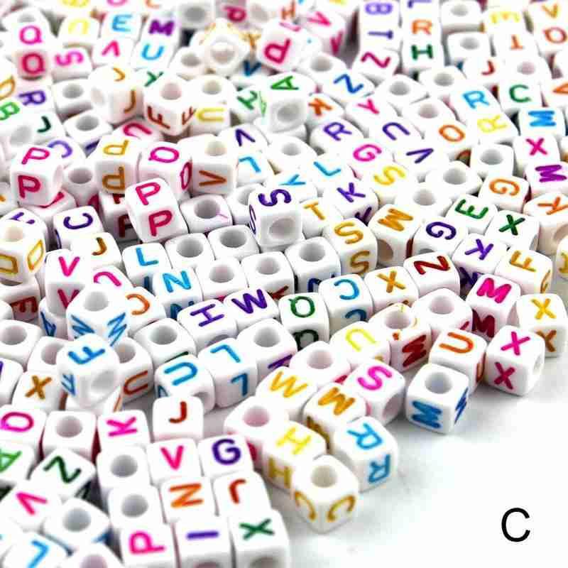 DIY Toys English Alphabet Beaded Material For Jewelry DIY Handmade Making Venue Layout Educational Wedding Toys T0I7: C