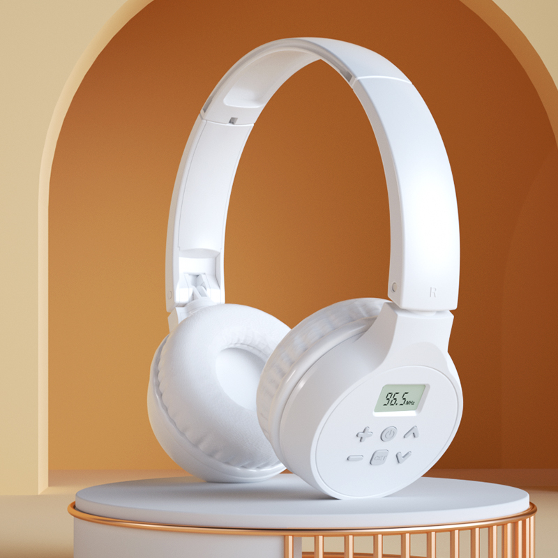 C201PRO Radio FM portátil de 3,5 mm con conector de audio para auriculares con batería AAA: Blanco