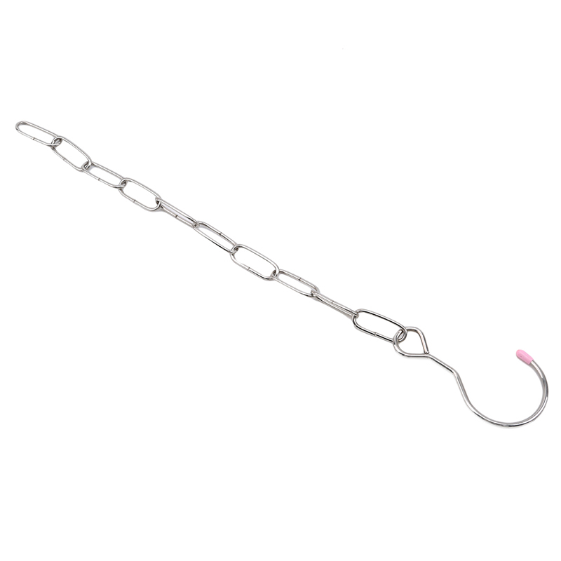 Cintre trou de suspension chaîne à vêtements en acier inoxydable crochets de chaîne de suspension rangement tissu cintres de placard chemises bien rangées économiser de l'espace à la maison: Gris clair