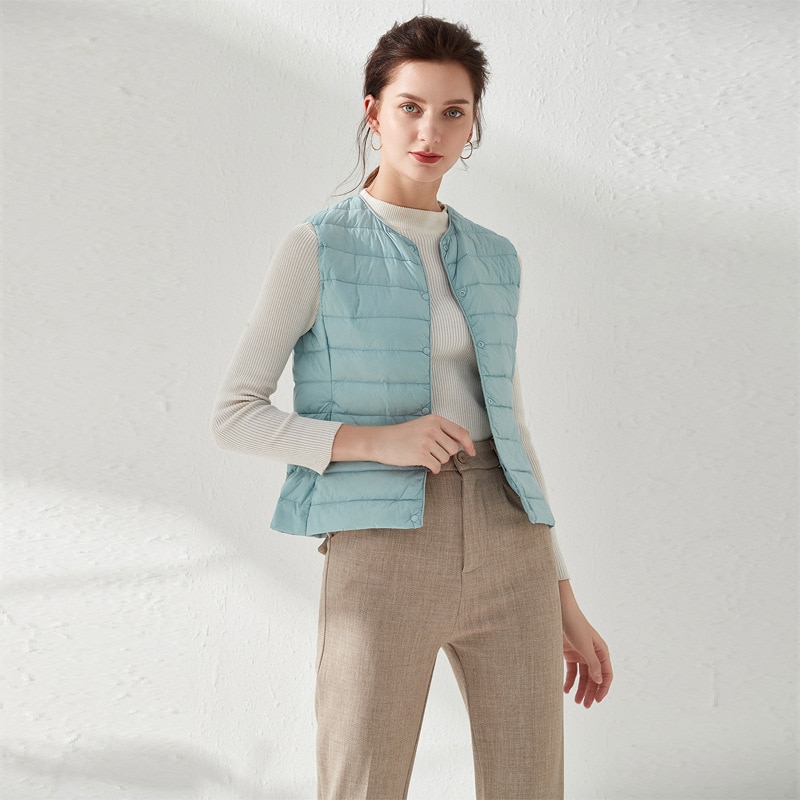 NewBang vrouwen Warme Vesten Ultra Licht Bodywarmer Vrouwen Matt Stof Vest Draagbare Warme Mouwloze Winter Liner