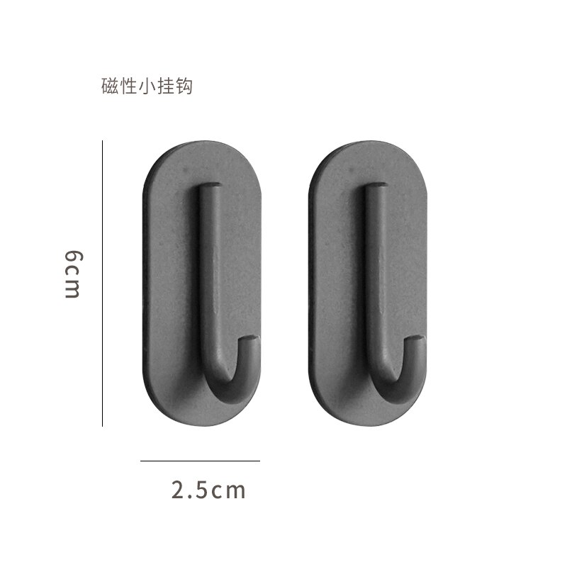 Xiaomi – étagère magnétique murale en acier inoxydable pour réfrigérateur, rangement de cuisine, autocollant, accessoires de cuisine: 2pcs Gray hook