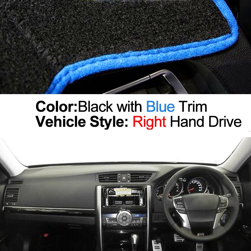 Auto Dashboard Cover Dash Mat Tapijt Voor Toyota Mark X Reiz Zonnescherm: Blue RHD