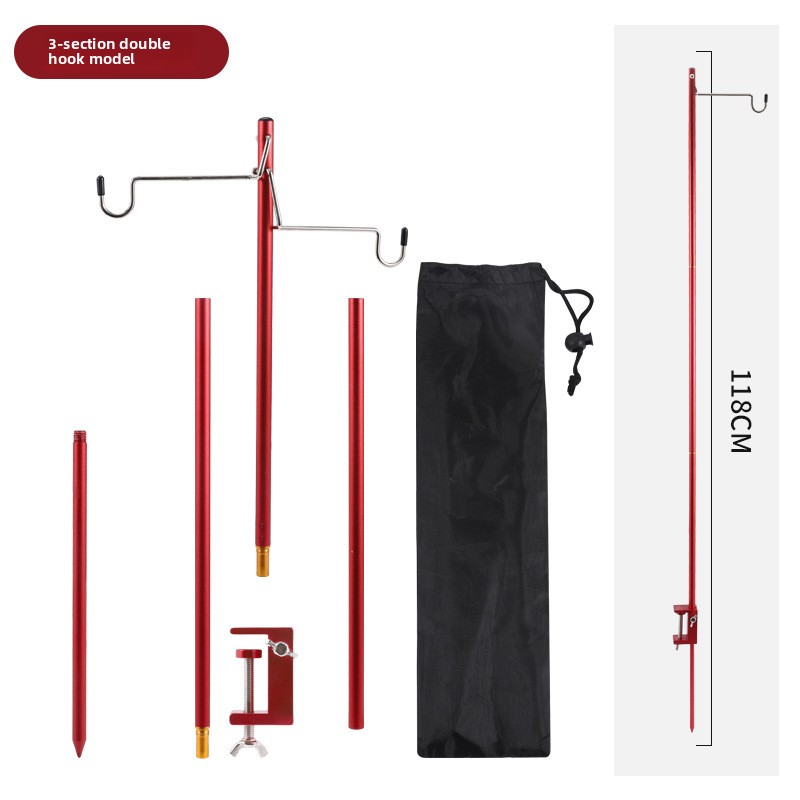 Camp Folding Light Stand Camping Equipment Outdoor Accessorie Portable Desktop Light Pole Bracket Lighting Hanging Light Bracket: green