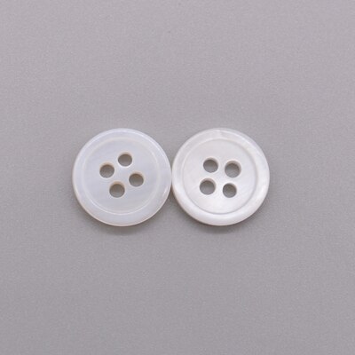Botones de costura de concha Natural, mopa de Color nácar, botón de concha redonda, accesorios de costura para ropa, bricolaje, 12mm, 30 unids/lote: 003 white