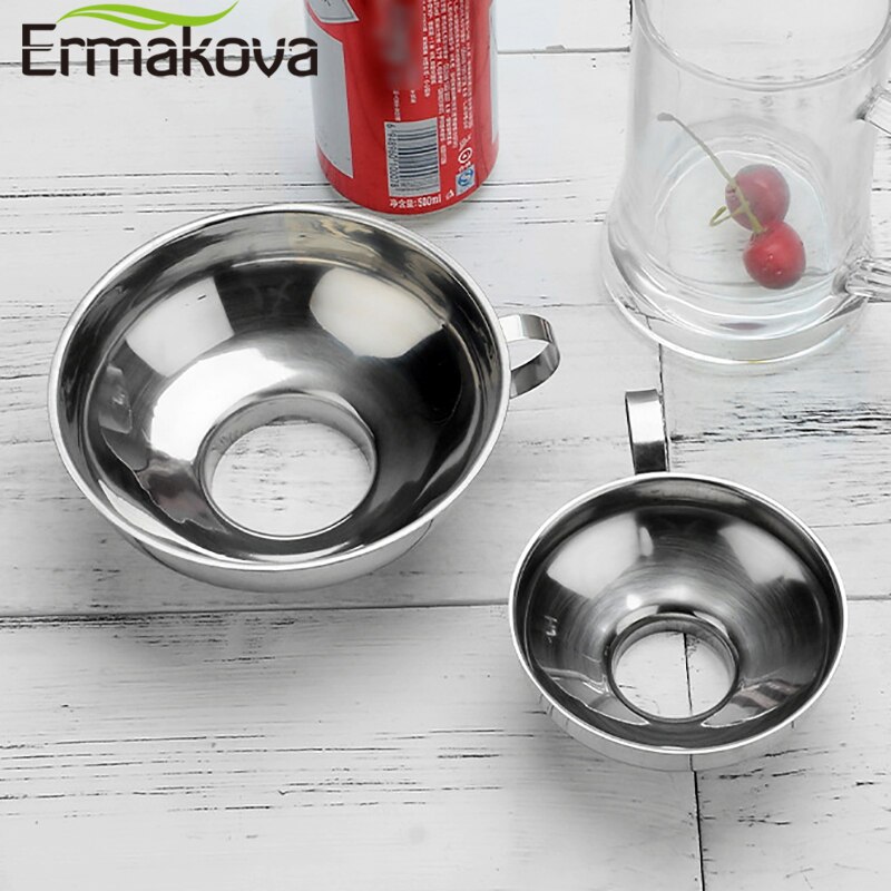 Ermakova burk burktratt för bred och vanlig burk kökstratt oljeläckageverktyg som överför flytande och torra ingredienser