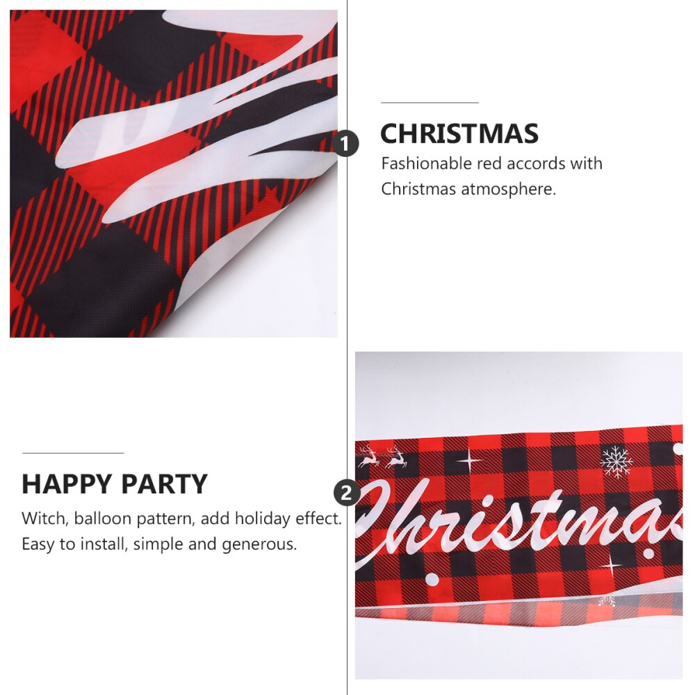 Christmas Banner Scene Layout Banner Funny Decorative Flag for Shop Festival (Christmas Style 01)