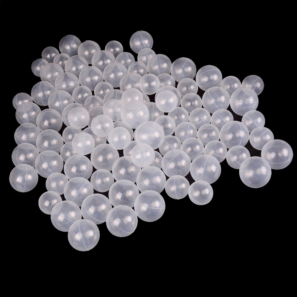 50 Uds. De Juguetes Divertidos para exterior, bolas de océano para piscina de bebé, bolas de aire de plástico blancas transparentes, bolas de aire deportivas para pozo de juegos o 1 ud. De bolsa de almacenamiento