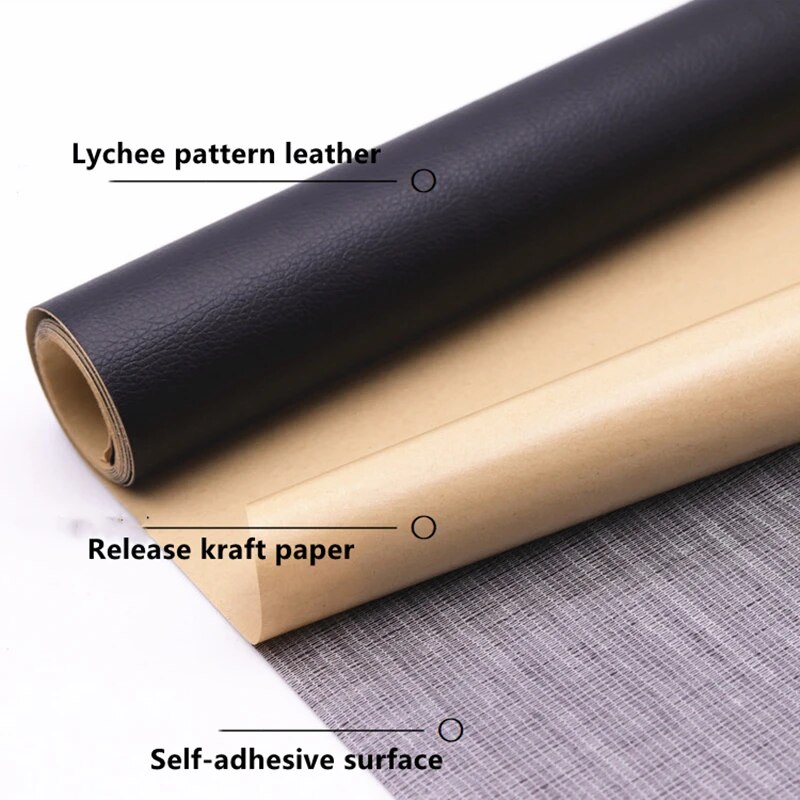 50x137cm (19,7x54inch) zelfklevende lederen reparatiepatchkit zelfklevende lederen tape voor bankmeubilair autostoelen PU bank Fab