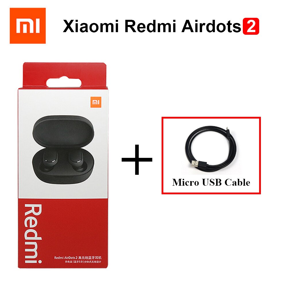 Xiaomi-auriculares Redmi Airdots S con Bluetooth 5,0, tecnología TWS, auriculares inalámbricos con Control IA y reducción de ruido: 2 Add USB