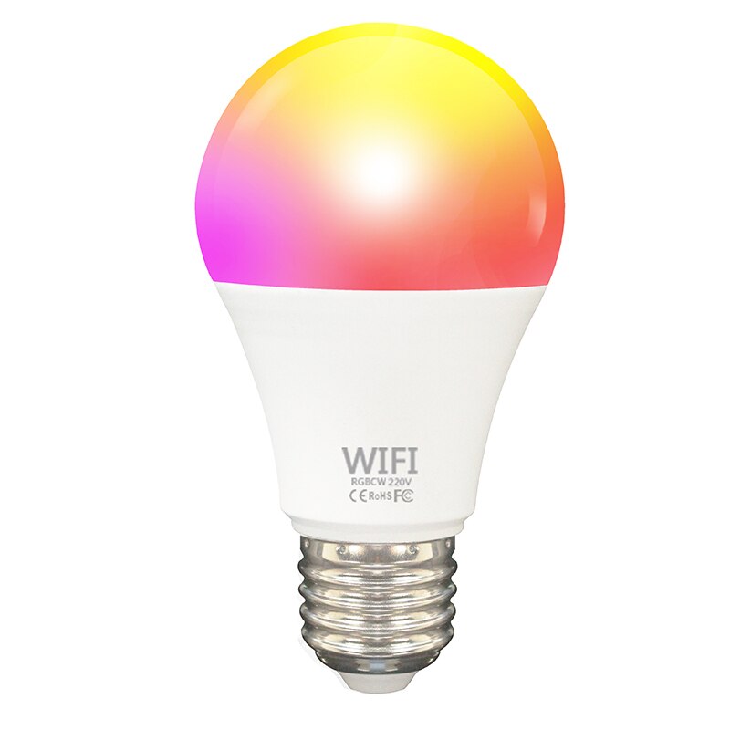 Wifi Smart LED Light Bulb 9W E27/B22 1000LM RGBCW Dimmable For Alexa/Google Home Smart Wifi Light Bulb