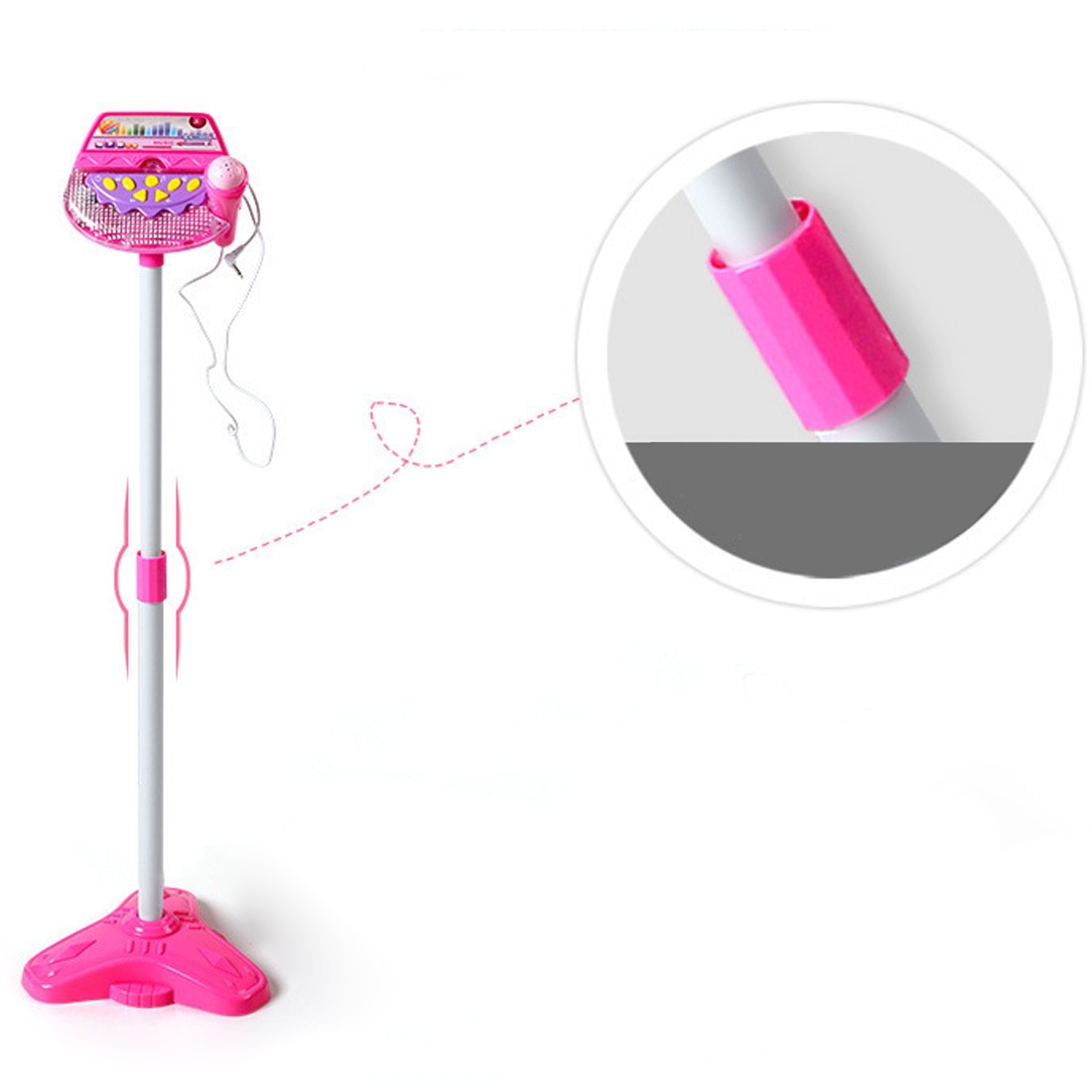 Support de jouet musical pour enfants, microphone de karaoké réglable