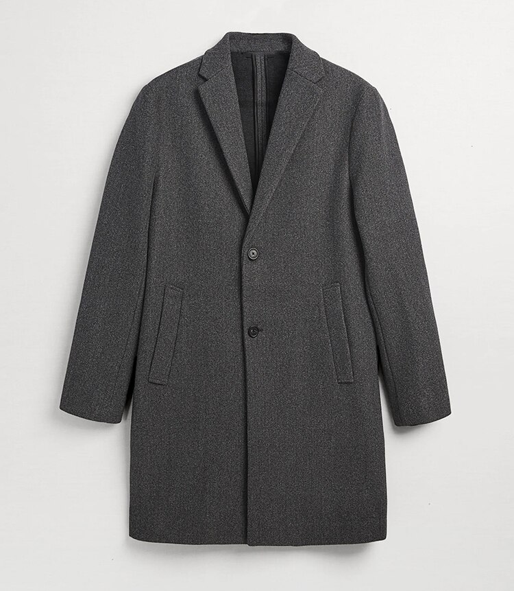 Høst kjole til menn, mellomlang #39 enkel trenchcoat herre: Grå / M