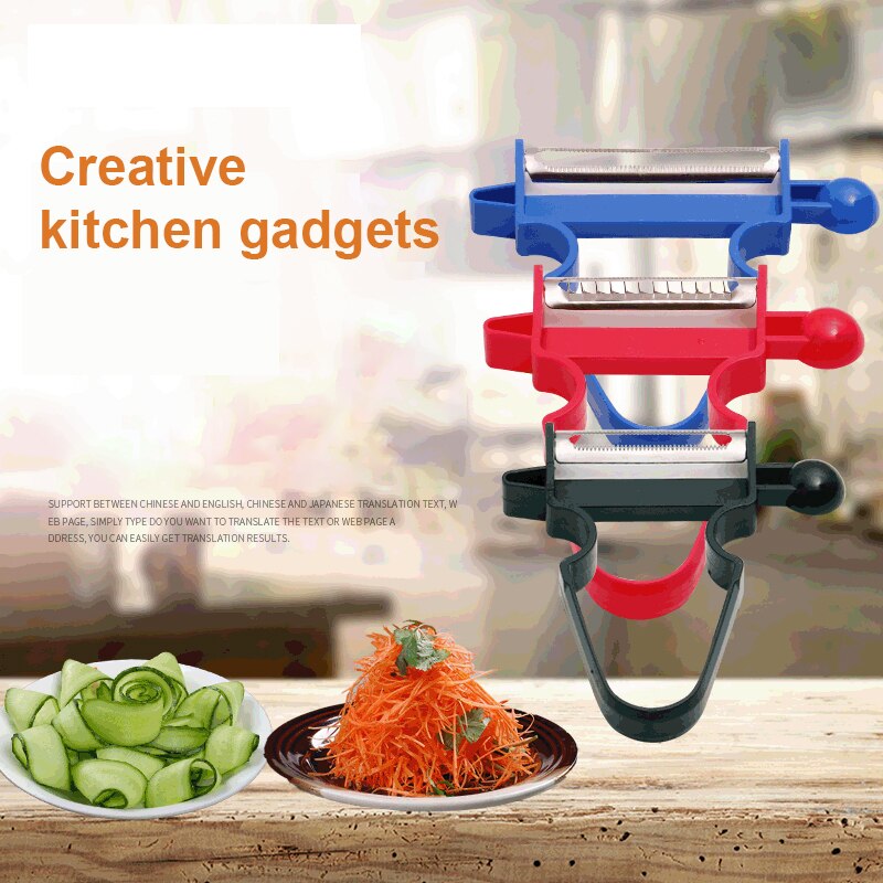 Creatieve Keuken Gadgets Multifunctionele Rasp Driedelige Schilmesje Shredder Fruit Schaafmachine