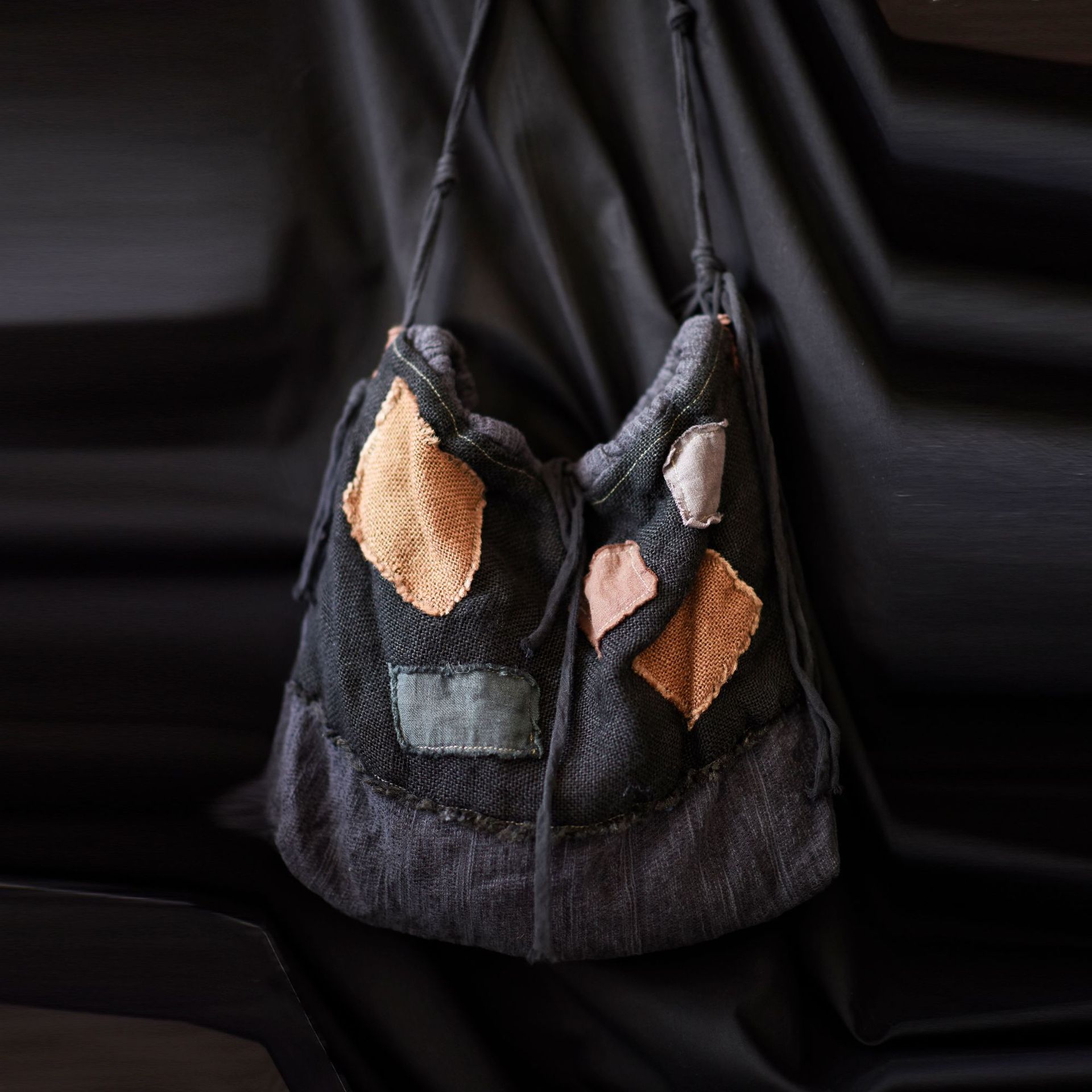 Sac Patchwork en lin pour femmes, Vintage, 2022: Default Title