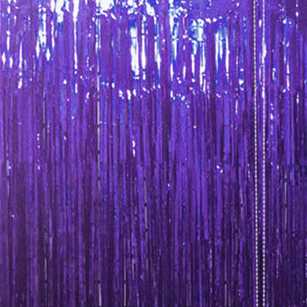 Folie Fringe Gordijnen Photo Booth Klatergoud Deur Achtergrond Party Decoratie: Purple