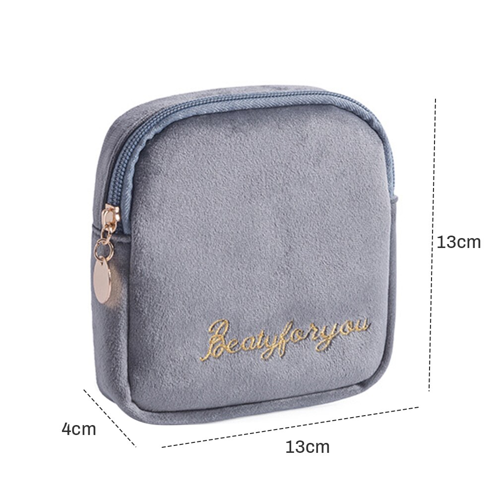 Sanitary Napkin Storage Bag Canvas Pad Makeup Bag Coin Purse Jewelry Organizer Credit Card Pouch Case Tampon Packaging