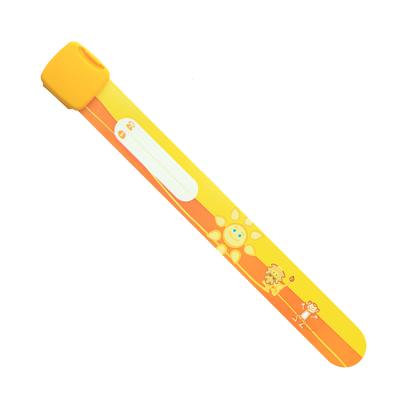 QiQiWu Kids ID Veiligheid Polsband Armband Kind Baby Herbruikbare Verstelbare Armband polsbandjes Waterdicht PU Kid Kinderen Pols Band: Yellow - Sun Monkey