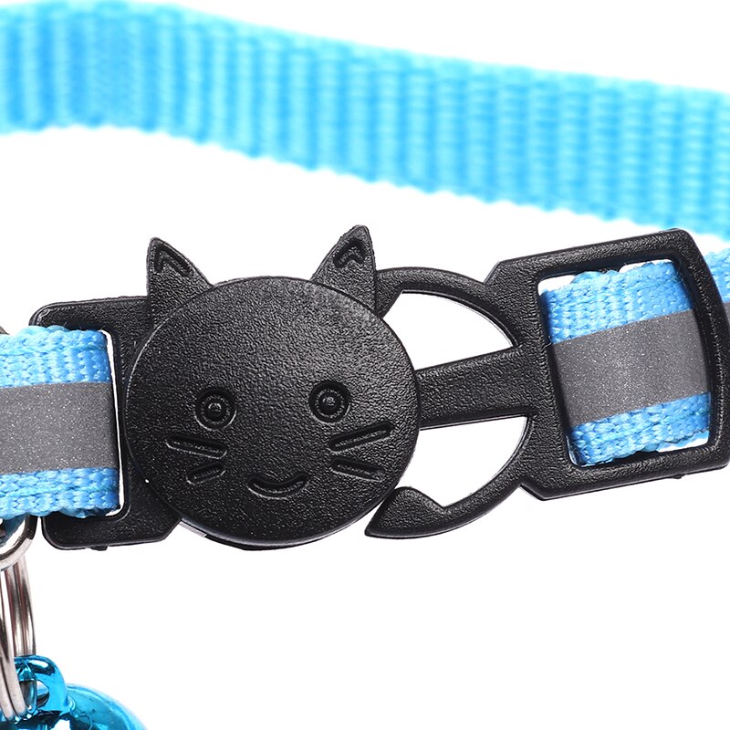 1PC breloque réfléchissante et cloche chat collier de chien sécurité élastique réglable produit pour animaux de compagnie