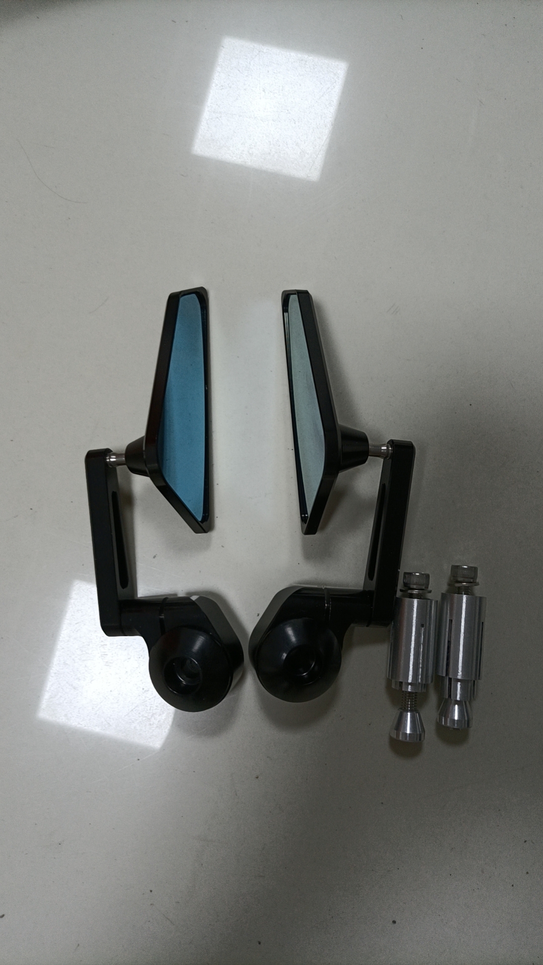 1 par 7/8 "22mm barra de alumínio da motocicleta final espelho retrovisor lateral universal moto bicicleta guiador espelhos retrovisores