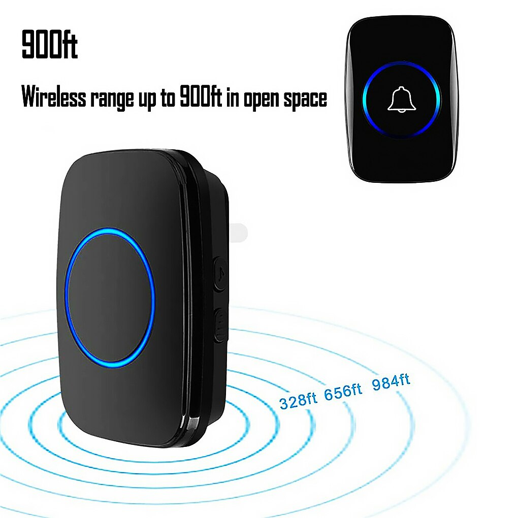 Wireless Doorbell Welcome bell Home Chime Door bell Alarm 32 Songs Smart Doorbell EU Plug doorbell ring Waterproof Button