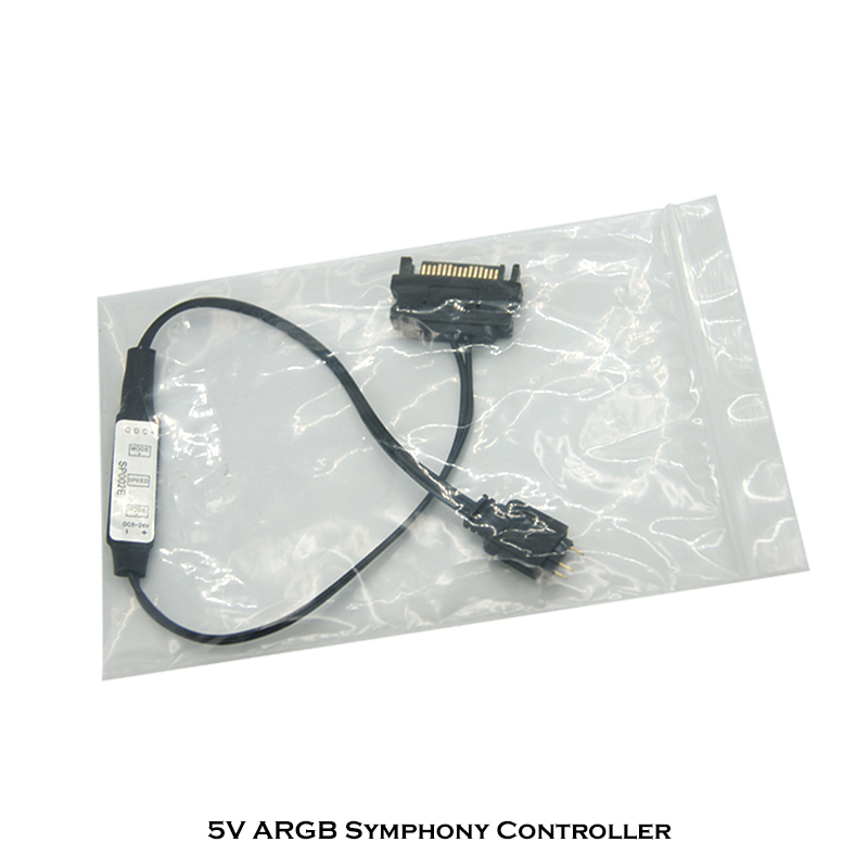 5V RGB Controller Manual SATA Power Supply For LED Lighting Stripe Fan 3Pin AURA ARGB Computer PC Case 35CM
