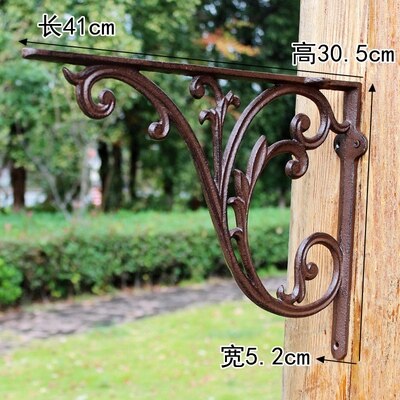 Europejski styl żeliwny wspornik półki statyw kątowy regał z kutego żelaza wspornik półki robić dekoracji wnętrz: Tulip statyw