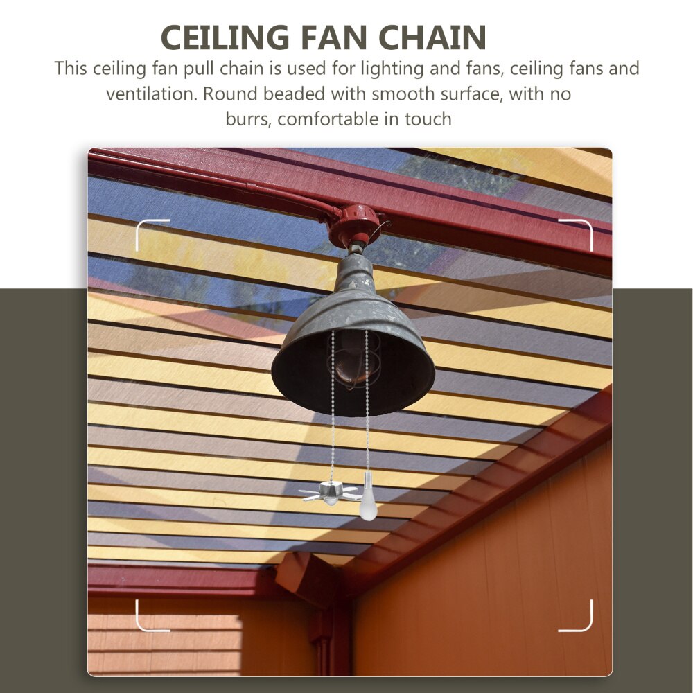 2pcs Ceiling Fan Chain Fan Pendant Chain Extender for Home Office